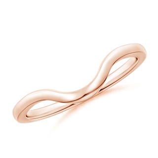 4.6 Comfort Fit Curved Plain Wedding Band in Rose Gold