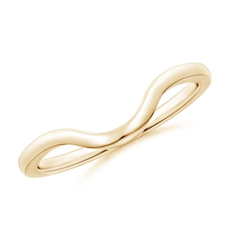 4.6 Comfort Fit Curved Plain Wedding Band in Yellow Gold