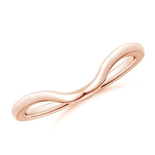 5.23 Comfort Fit Curved Plain Wedding Band in Rose Gold