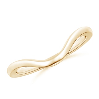 5.79 Comfort Fit Curved Plain Wedding Band in Yellow Gold