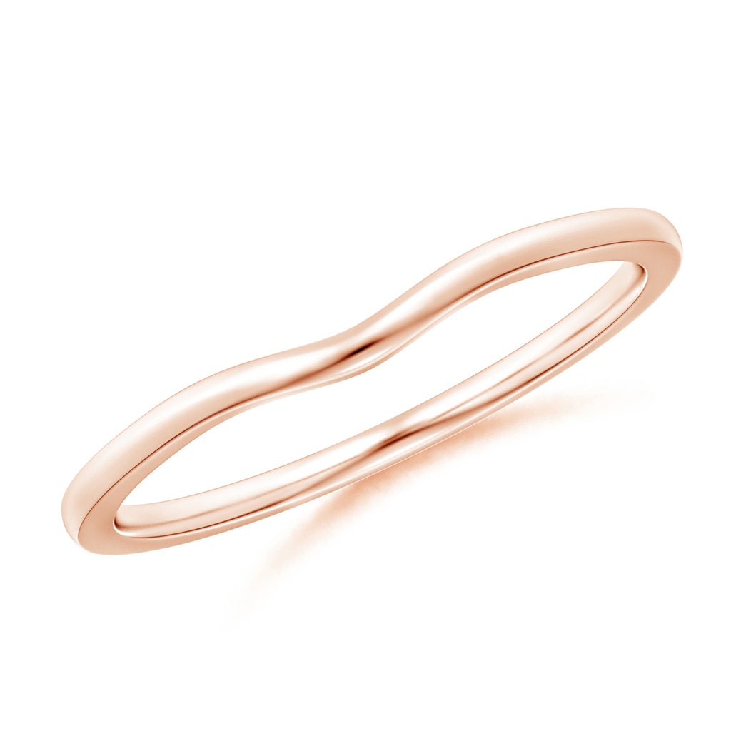 2.3 Curved Comfort Fit Plain Wedding Band in Rose Gold