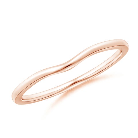 2.3 Curved Comfort Fit Plain Wedding Band in Rose Gold