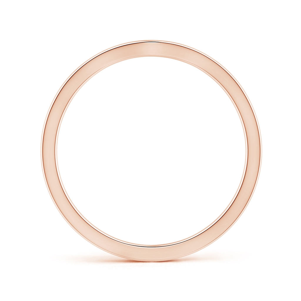 2.3 Curved Comfort Fit Plain Wedding Band in Rose Gold - side 1