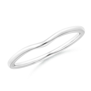 2.3 Curved Comfort Fit Plain Wedding Band in White Gold