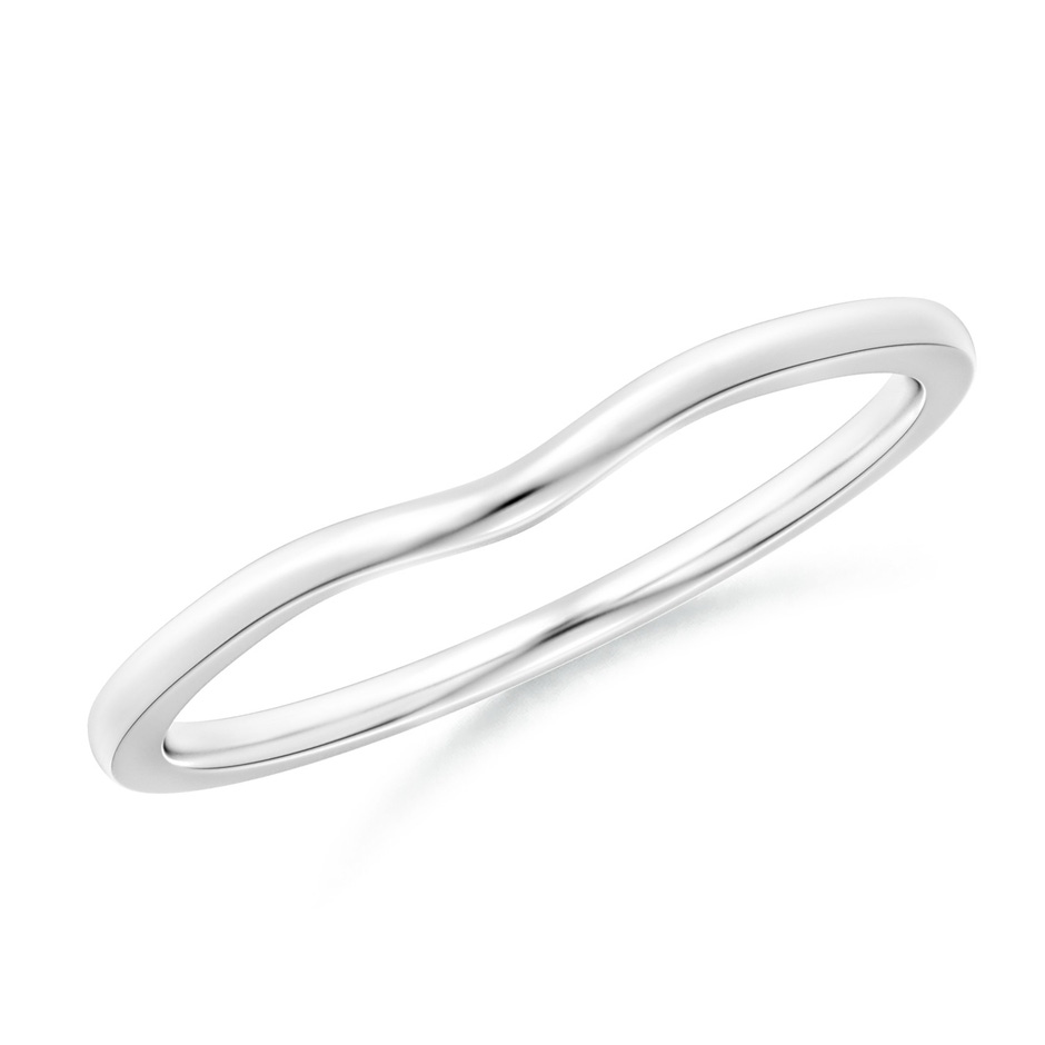 2.3 Curved Comfort Fit Plain Wedding Band in White Gold 