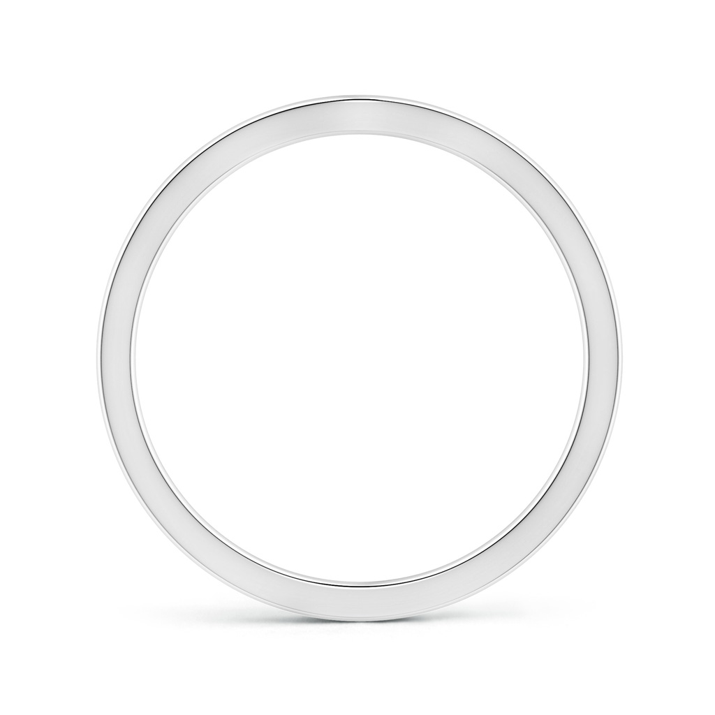 2.3 Curved Comfort Fit Plain Wedding Band in White Gold - side 1