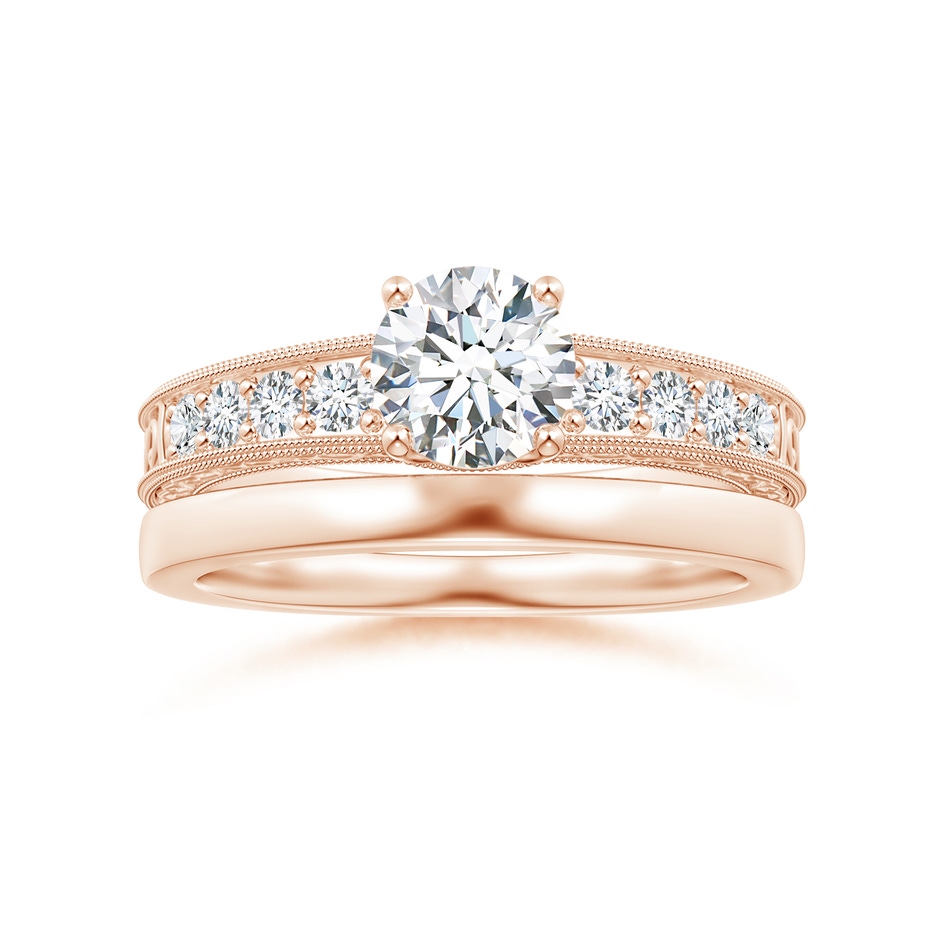 2.3 Aeon Vintage Inspired Wedding Band in Rose Gold side-3