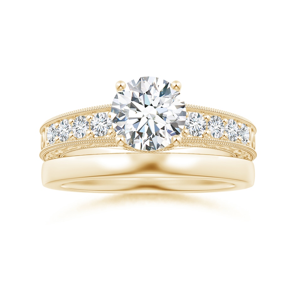2.7 Aeon Vintage Inspired Wedding Band in Yellow Gold side-3