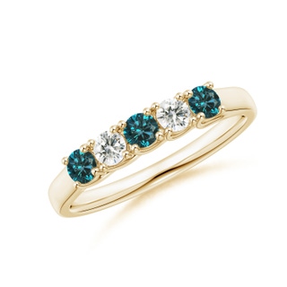 Round AA Enhanced Blue Diamond
