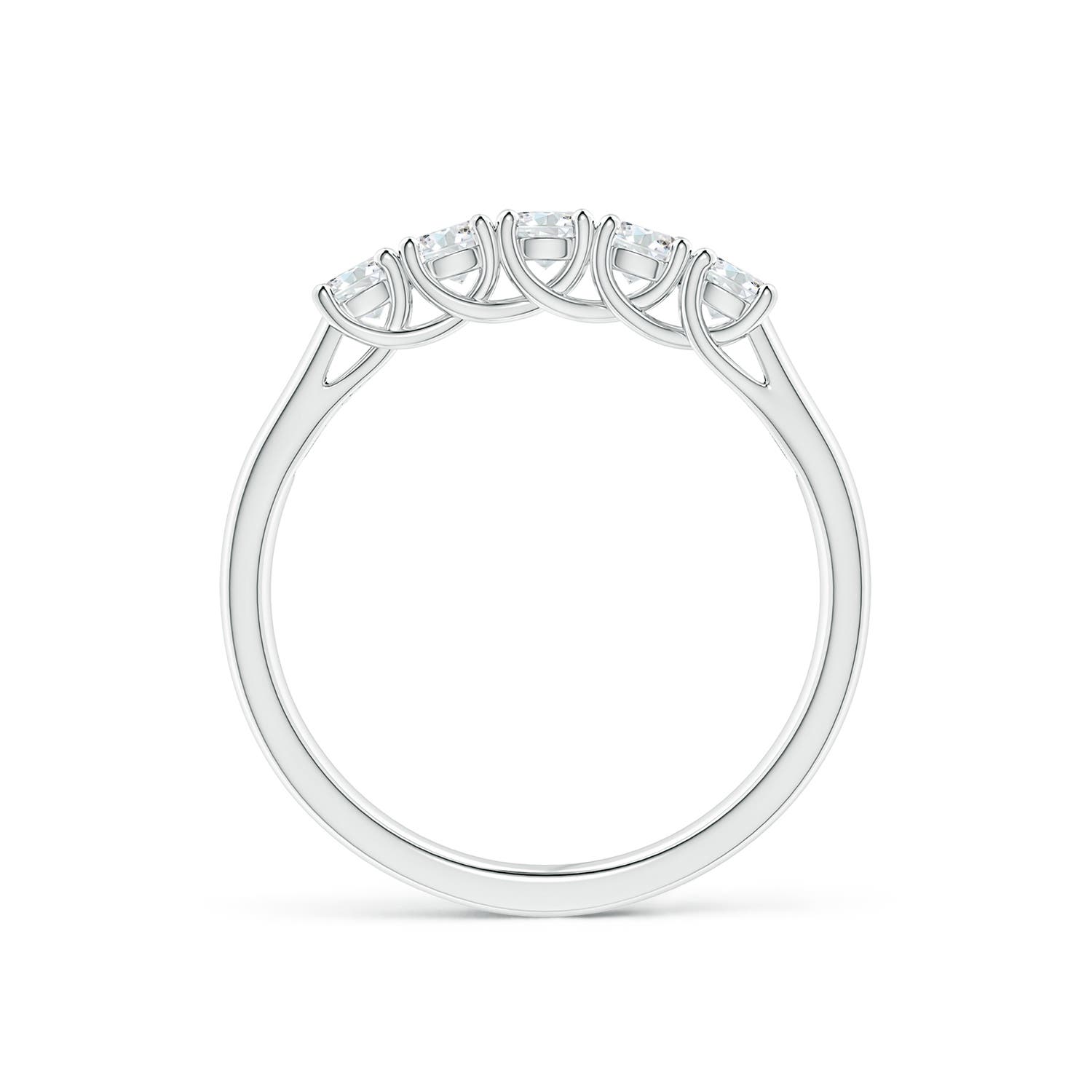 2.8mm GVS2 Half Eternity Five Stone Diamond Wedding Band in P950 Platinum
