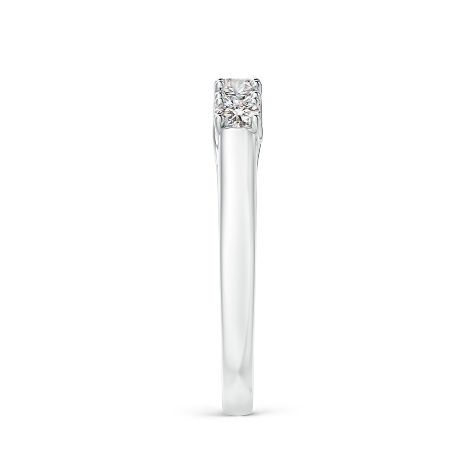 2.8mm IJI1I2 Half Eternity Five Stone Diamond Wedding Band in White Gold side 299