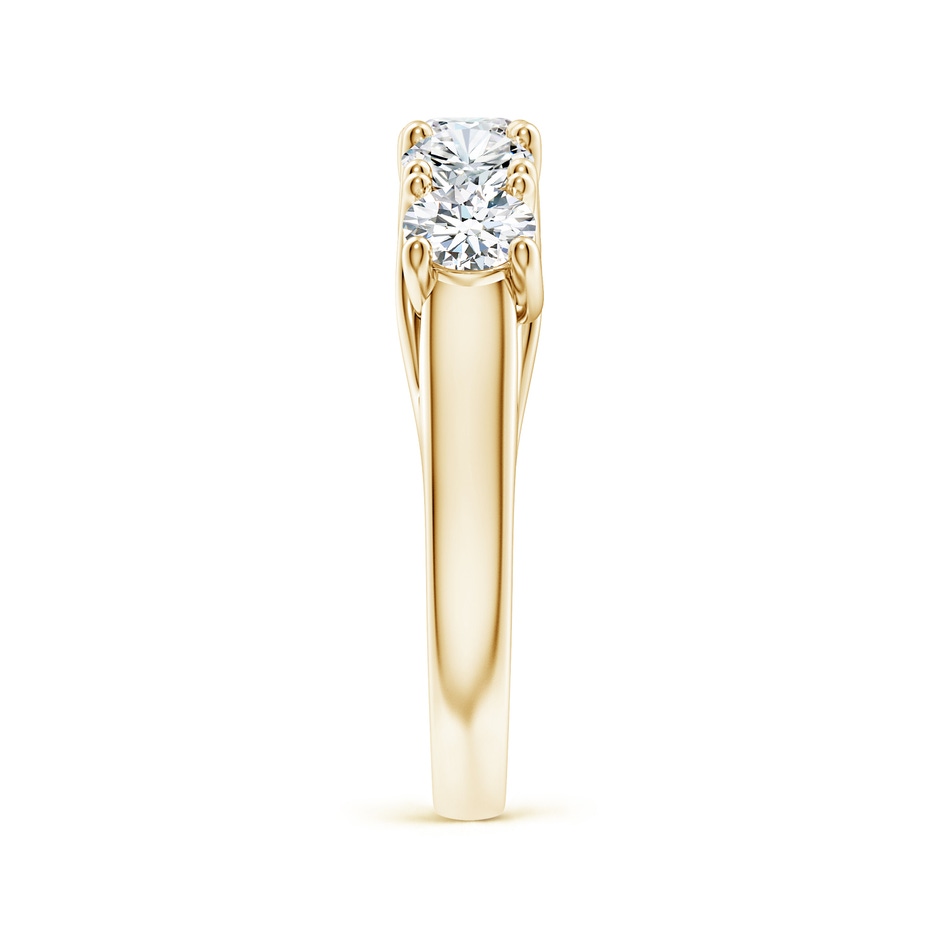 4.2mm GVS2 Half Eternity Five Stone Diamond Wedding Band in Yellow Gold side 299