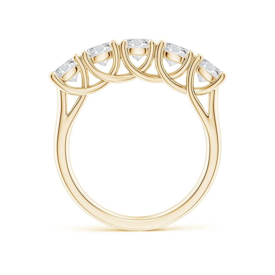 4.2mm HSI2 Half Eternity Five Stone Diamond Wedding Band in Yellow Gold side 199