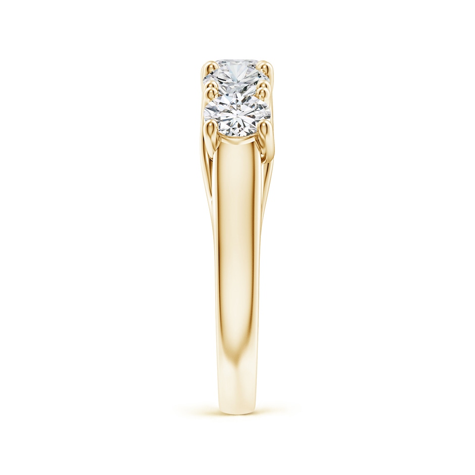 4.2mm HSI2 Half Eternity Five Stone Diamond Wedding Band in Yellow Gold side 299