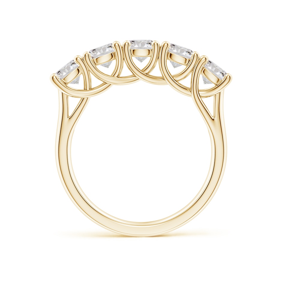 4.2mm IJI1I2 Half Eternity Five Stone Diamond Wedding Band in Yellow Gold side 199