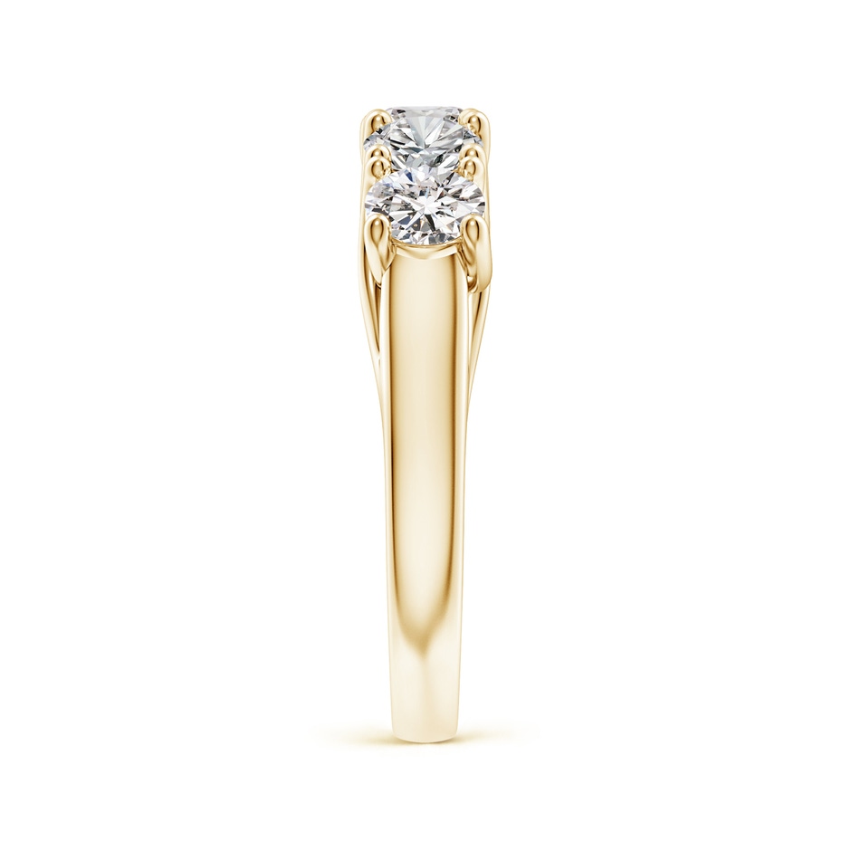 4.2mm IJI1I2 Half Eternity Five Stone Diamond Wedding Band in Yellow Gold side 299