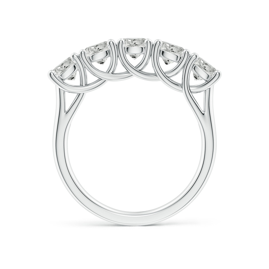 4.2mm KI3 Half Eternity Five Stone Diamond Wedding Band in P950 Platinum side 199