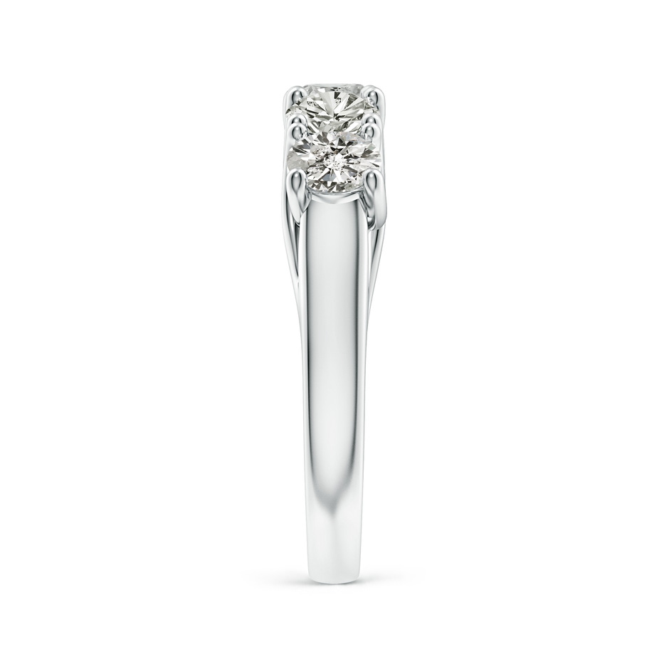 4.2mm KI3 Half Eternity Five Stone Diamond Wedding Band in P950 Platinum side 299