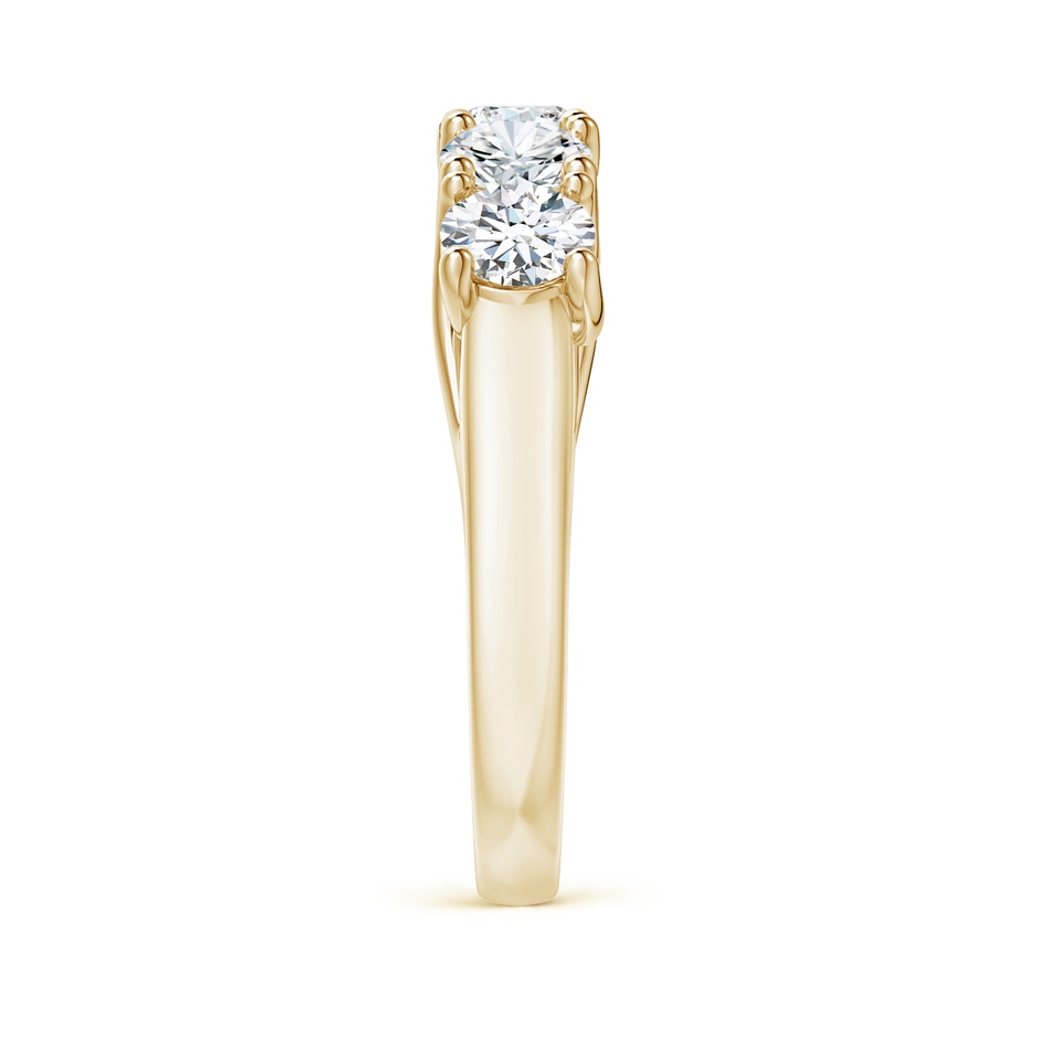 4.5mm GVS2 Half Eternity Five Stone Diamond Wedding Band in Yellow Gold side 299