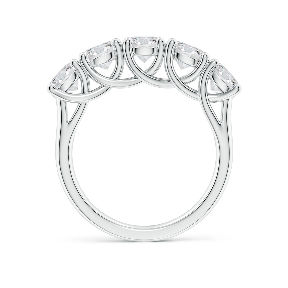 4.8mm HSI2 Half Eternity Five Stone Diamond Wedding Band in White Gold side 199