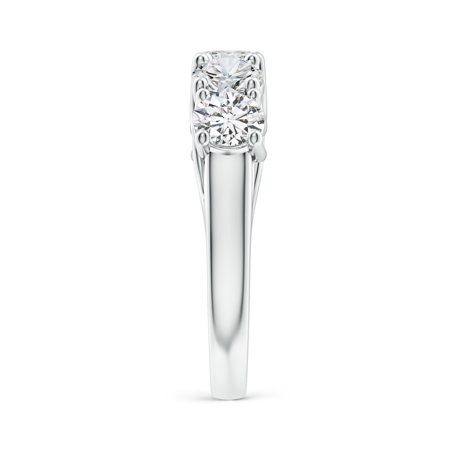 4.8mm HSI2 Half Eternity Five Stone Diamond Wedding Band in White Gold side 299