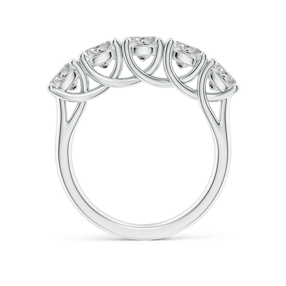 4.8mm KI3 Half Eternity Five Stone Diamond Wedding Band in White Gold side 199