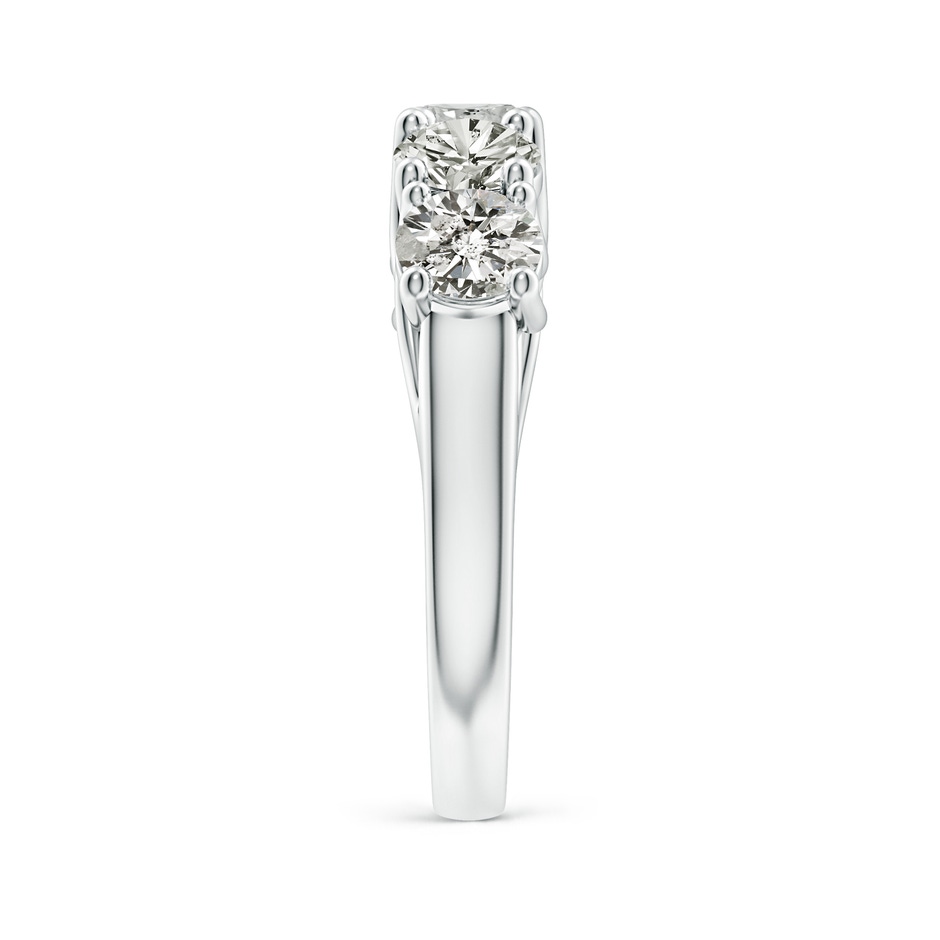 4.8mm KI3 Half Eternity Five Stone Diamond Wedding Band in White Gold side 299