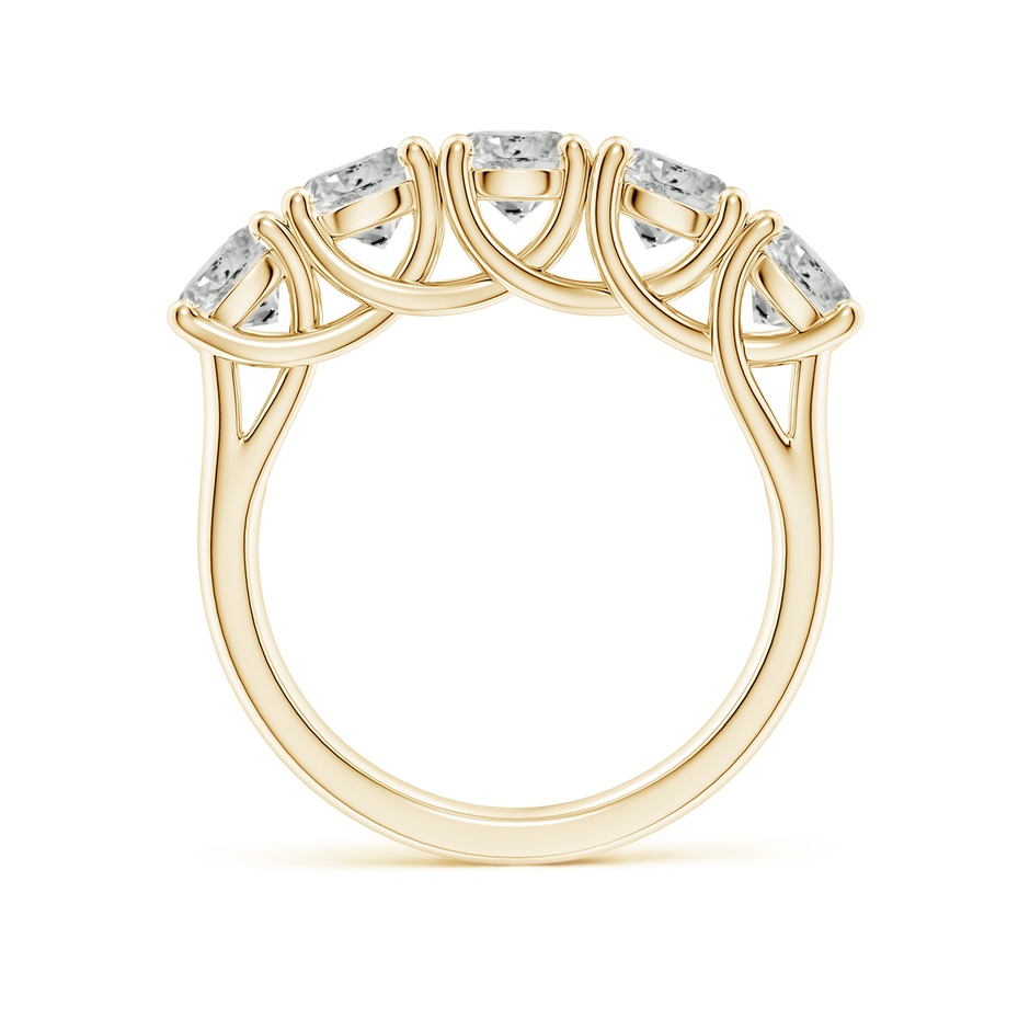 4.8mm KI3 Half Eternity Five Stone Diamond Wedding Band in Yellow Gold side 199