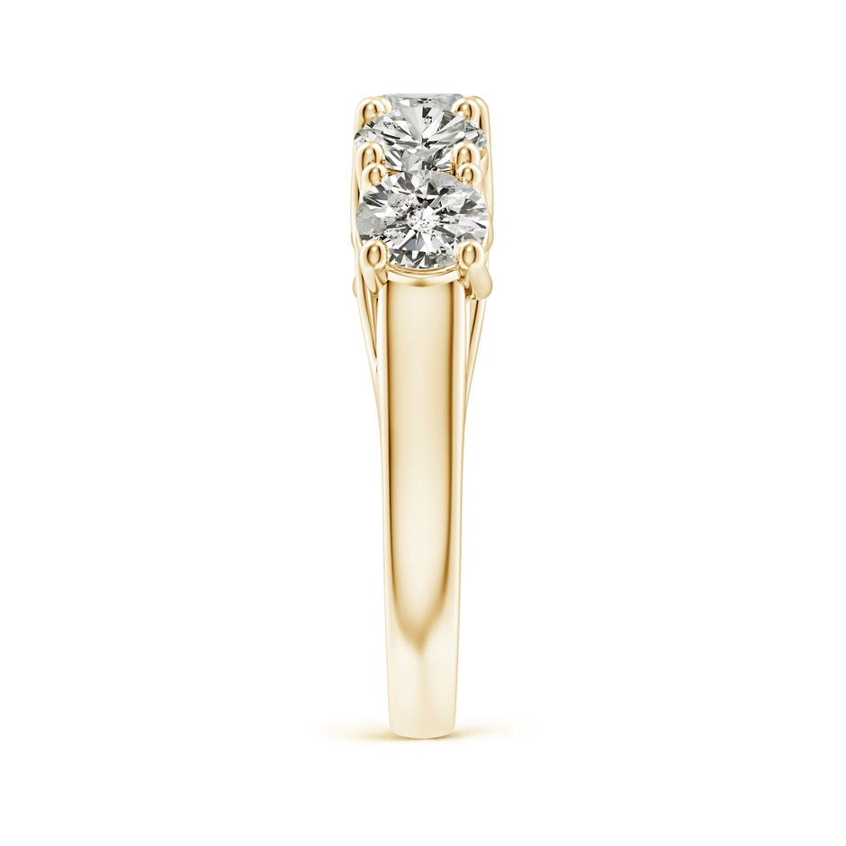 4.8mm KI3 Half Eternity Five Stone Diamond Wedding Band in Yellow Gold side 299