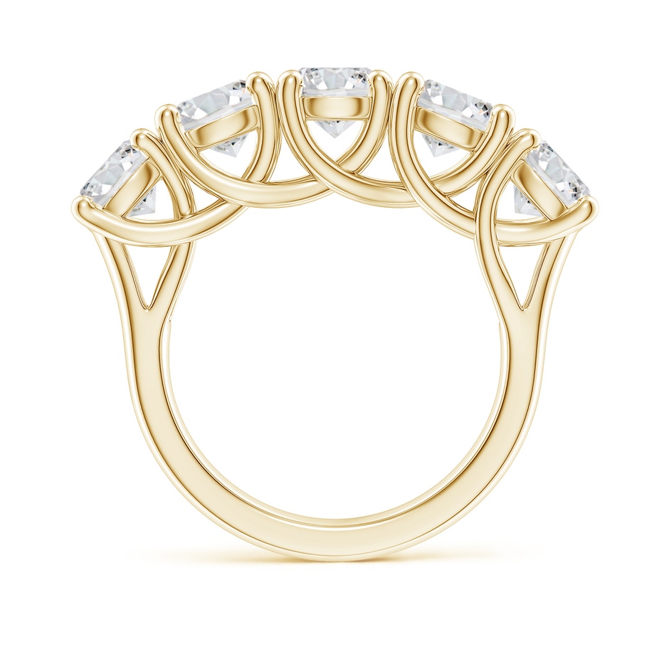 5.9mm HSI2 Half Eternity Five Stone Diamond Wedding Band in Yellow Gold side 199