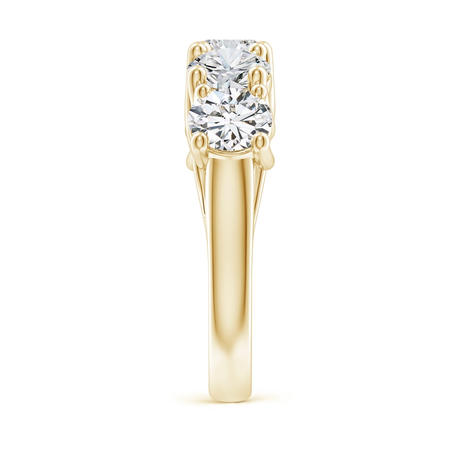 5.9mm HSI2 Half Eternity Five Stone Diamond Wedding Band in Yellow Gold side 299
