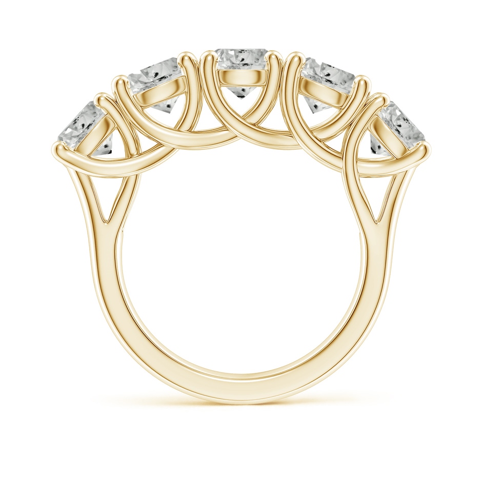 5.9mm KI3 Half Eternity Five Stone Diamond Wedding Band in Yellow Gold side 199