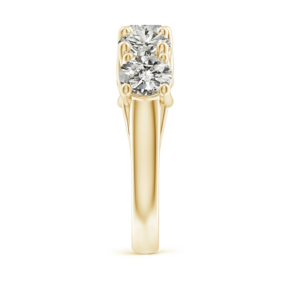 5.9mm KI3 Half Eternity Five Stone Diamond Wedding Band in Yellow Gold side 299