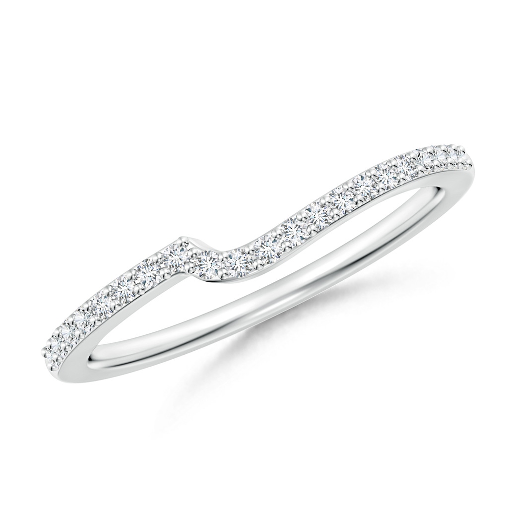 1.2mm GHVS Curved Classic Diamond Half Eternity Wedding Band in P950 Platinum