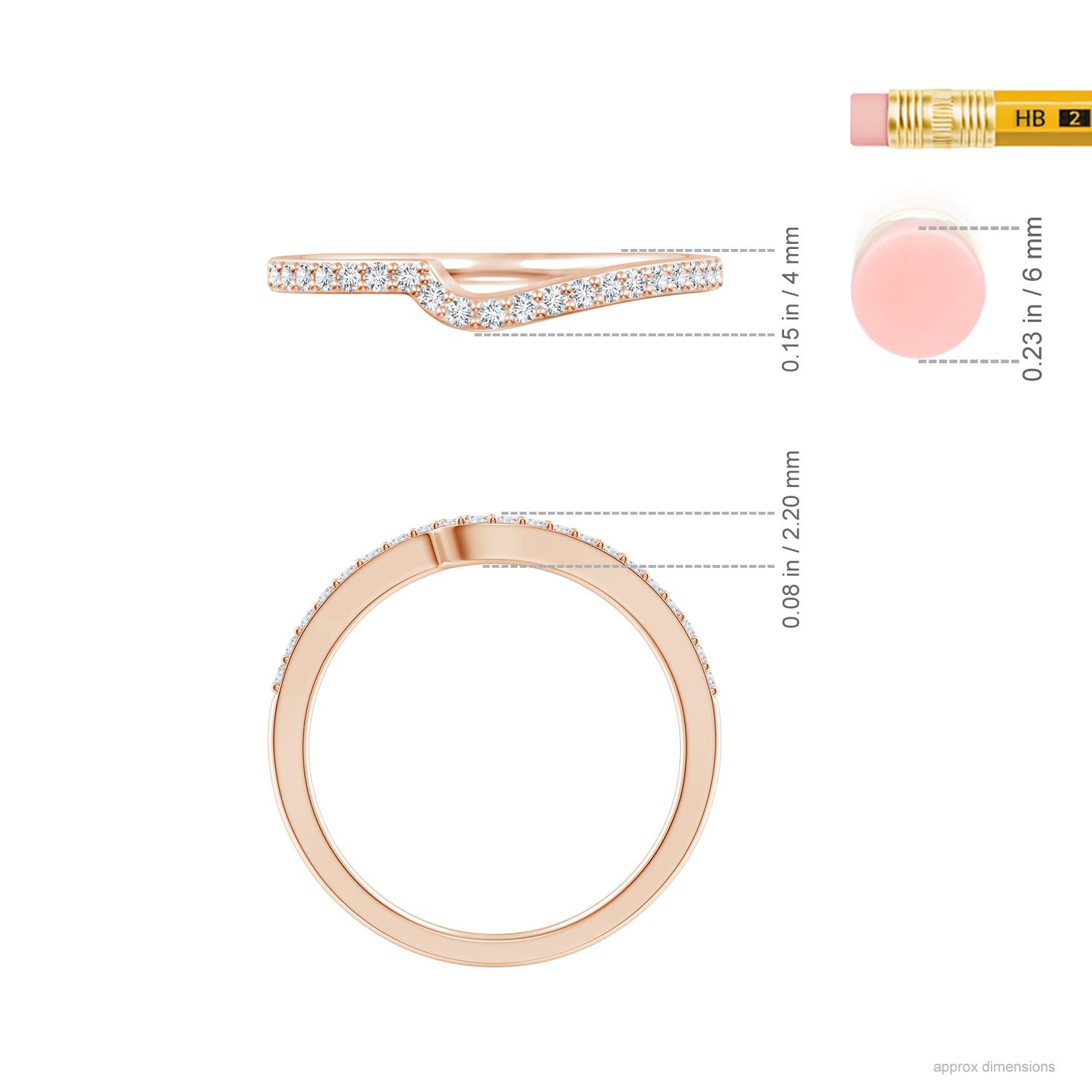 G-H VS / 0.17 CT / 14 KT Rose Gold