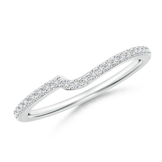 1.2mm HSI2 Curved Classic Diamond Half Eternity Wedding Band in White Gold