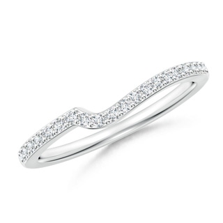 1.3mm GHVS Curved Classic Diamond Half Eternity Wedding Band in P950 Platinum