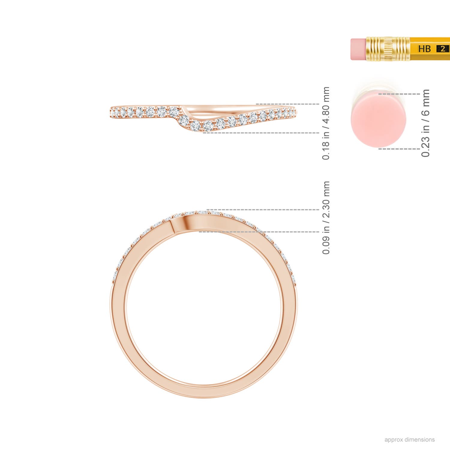 G-H VS / 0.2 CT / 14 KT Rose Gold