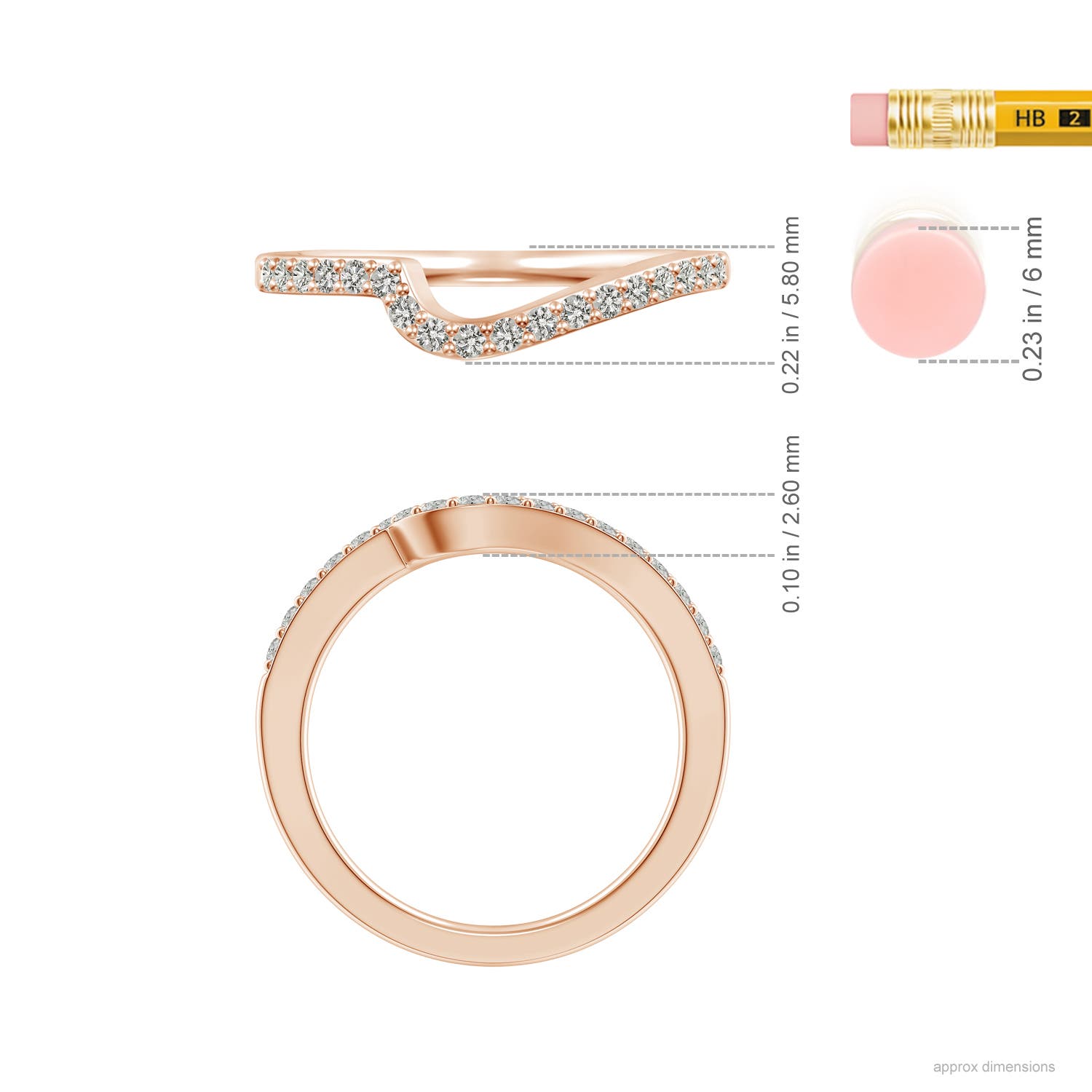 J I2 / 0.25 CT / 14 KT Rose Gold