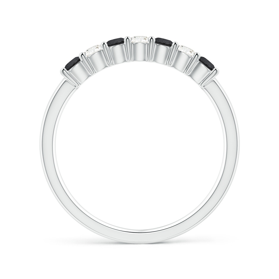 2.5mm A Seven Stone Black and White Diamond Wedding Band in P950 Platinum side-1