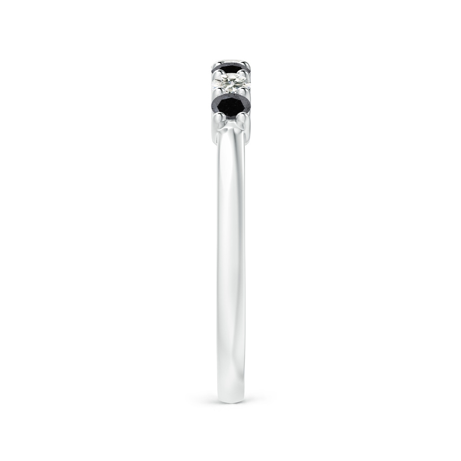 2.5mm A Seven Stone Black and White Diamond Wedding Band in P950 Platinum side-2