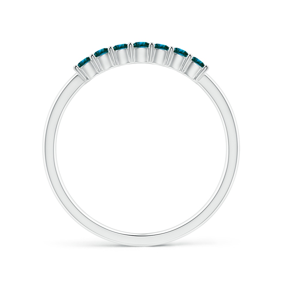 2mm AA Half Eternity Seven Stone Blue Diamond Wedding Band in P950 Platinum side-1