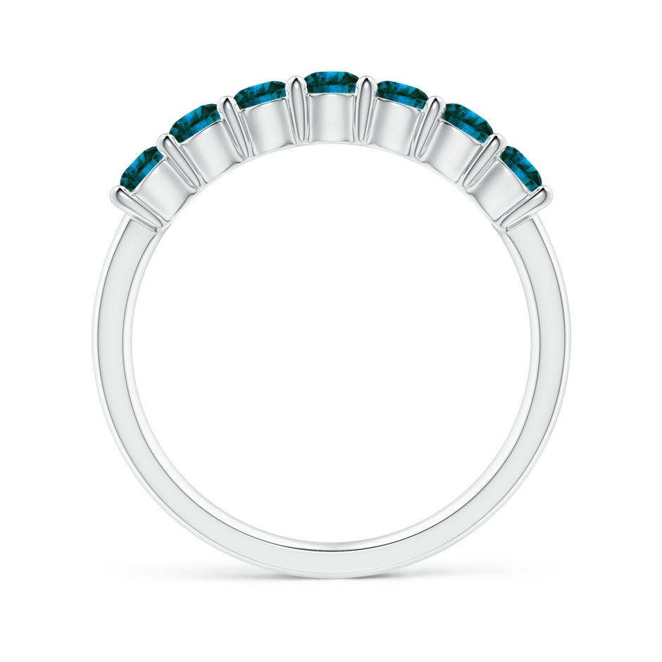 3mm AA Half Eternity Seven Stone Blue Diamond Wedding Band in P950 Platinum side-1