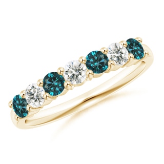Round AA Enhanced Blue Diamond