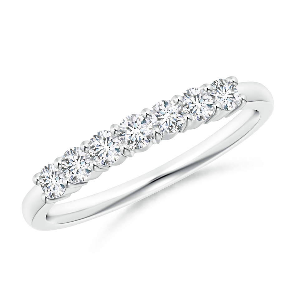 2.5mm GVS2 Half Eternity Seven Stone Diamond Wedding Band in White Gold 