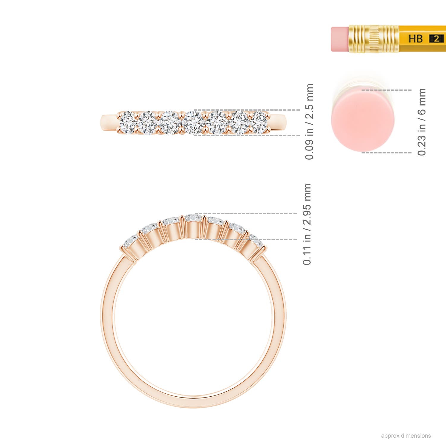 H, SI2 / 0.48 CT / 14 KT Rose Gold