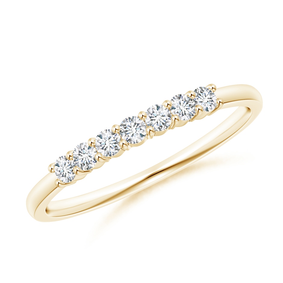 2mm GVS2 Half Eternity Seven Stone Diamond Wedding Band in Yellow Gold 