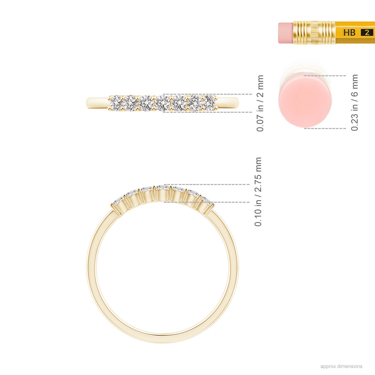 I-J, I1-I2 / 0.25 CT / 14 KT Yellow Gold