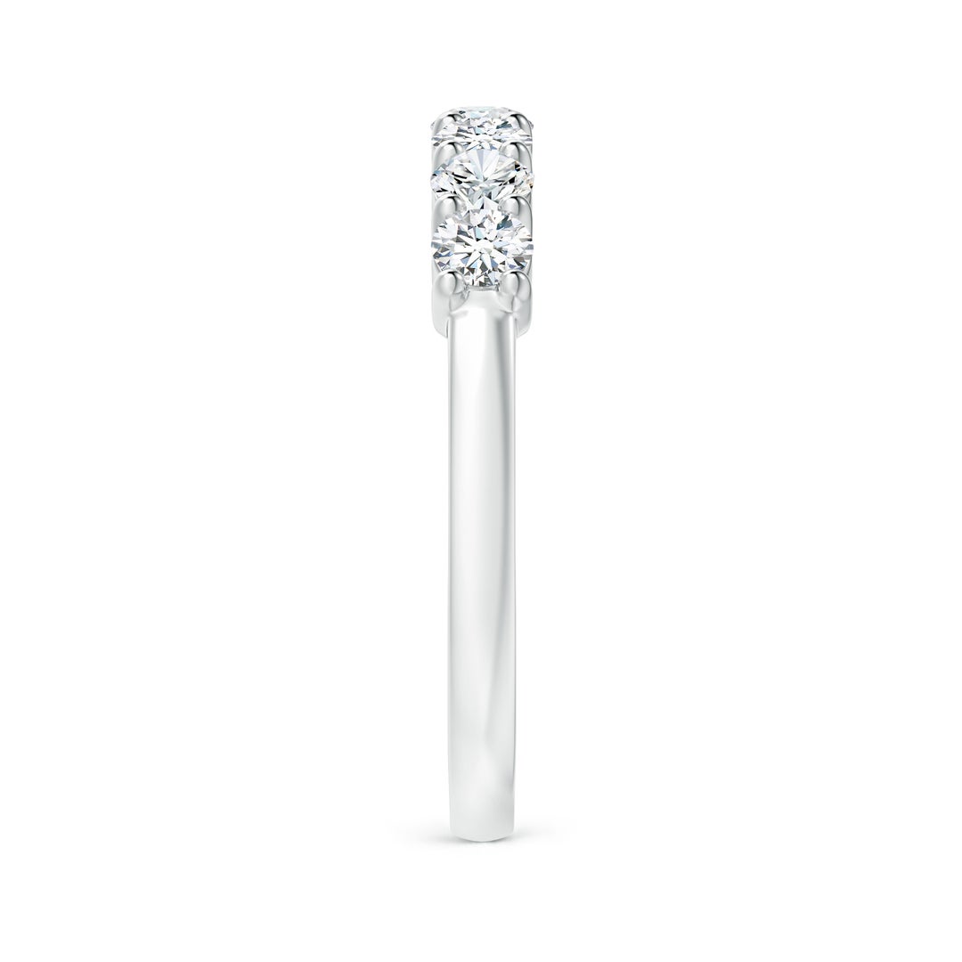 3mm GVS2 Half Eternity Seven Stone Diamond Wedding Band in White Gold - side 4