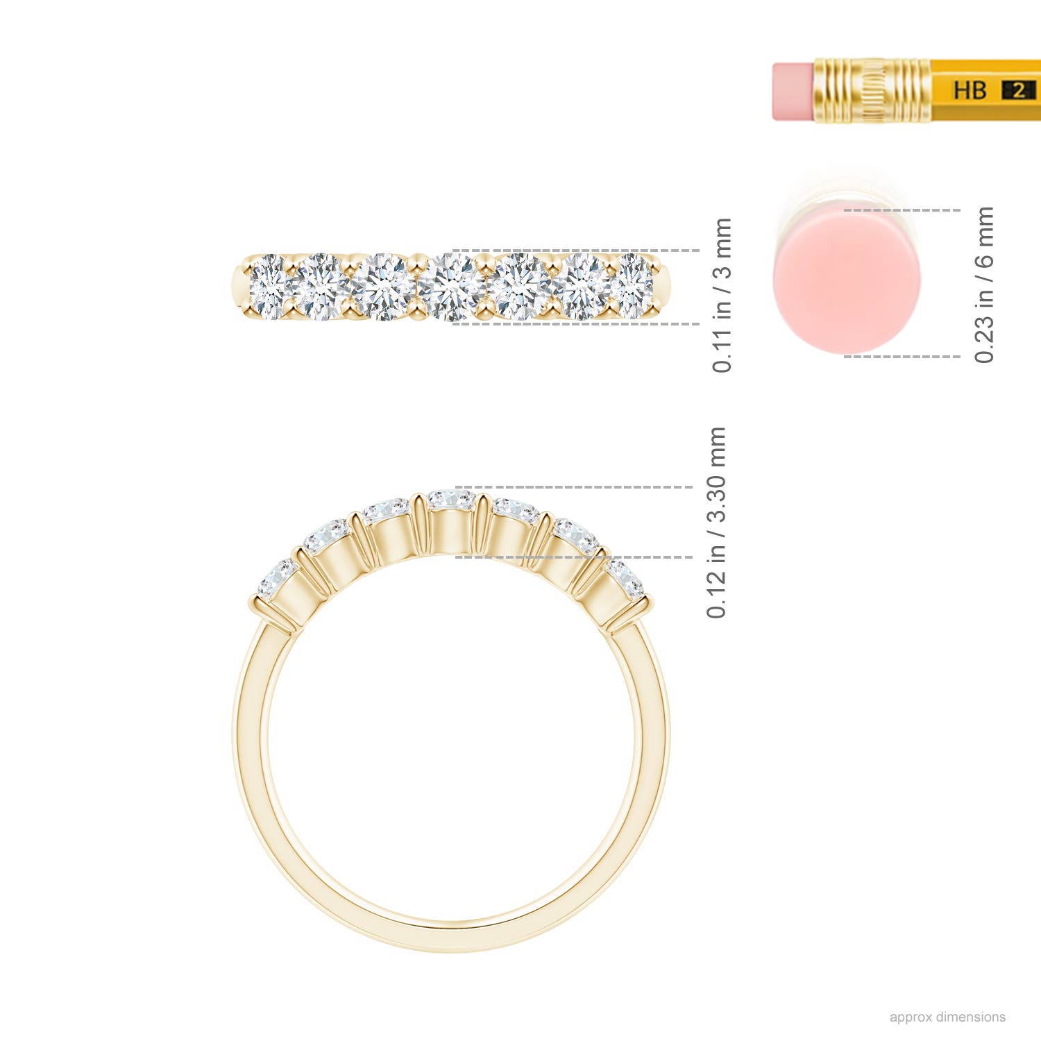 G, VS2 / 0.74 CT / 14 KT Yellow Gold